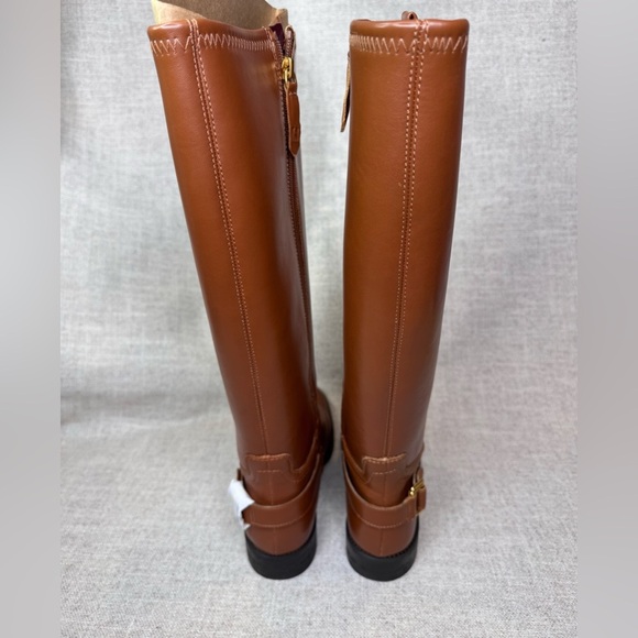 NWOB Franco Sarto Stretch Merina brown knee riding high boots size 7M preppy - Picture 9 of 14